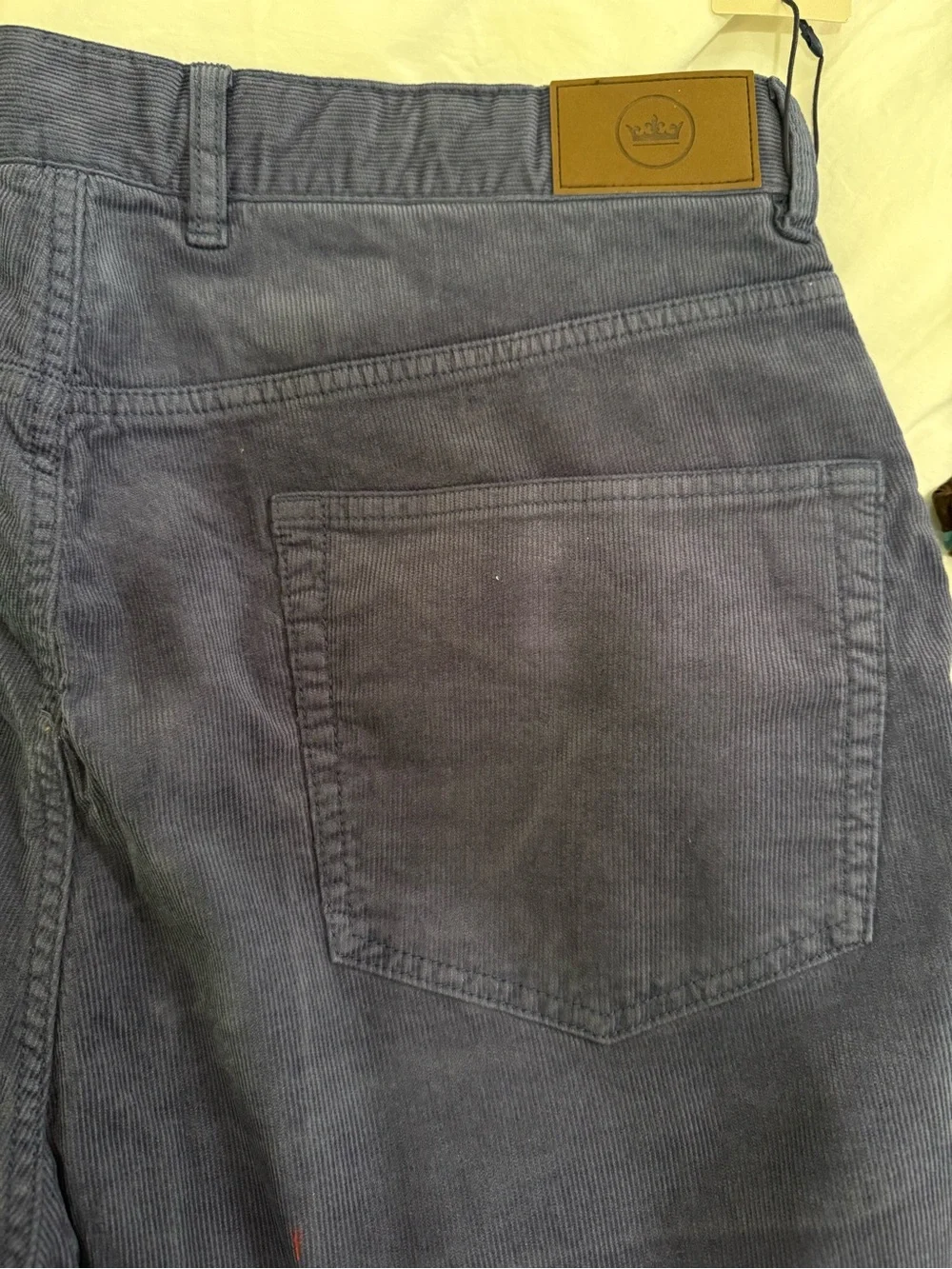 BRAND NEW Peter Millar Five Pocket Corduroy Stone Blue Pants